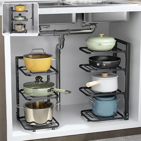 Support casseroles ajustable sous evier