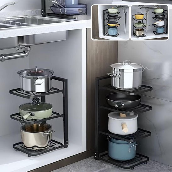 Support casseroles ajustable dessus dessous