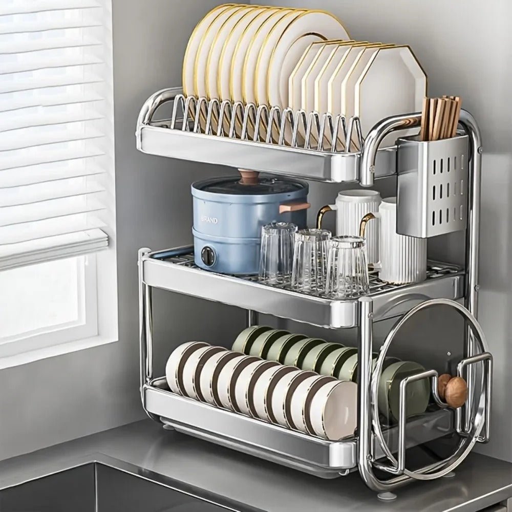 Égoutoir à vaisselle Multifonction | Inox - Solution Espace Maison