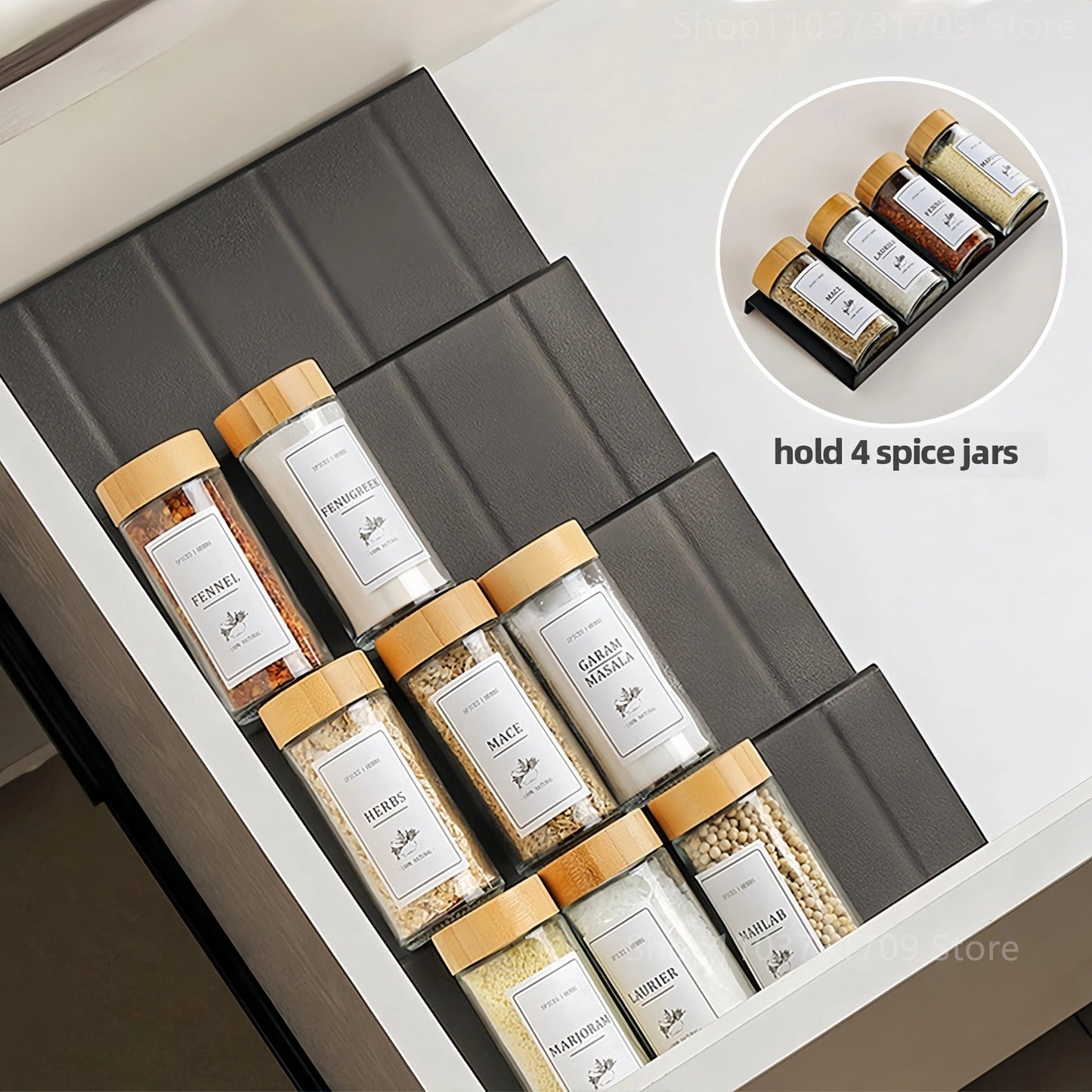 Organisateur de tiroir à épices | Organi - Spice - Solution Espace Maison