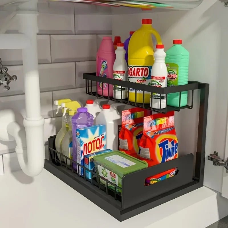 Organisateur sous evier armoire coulissant | Orga - Coulissant - Solution Espace Maison