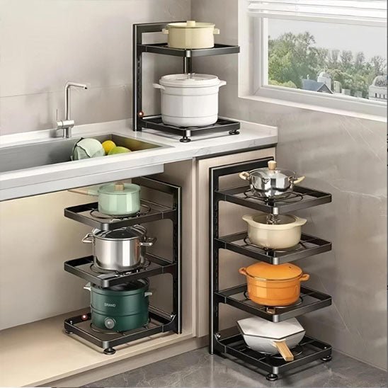 support casseroles ajustable sous dessus armoire