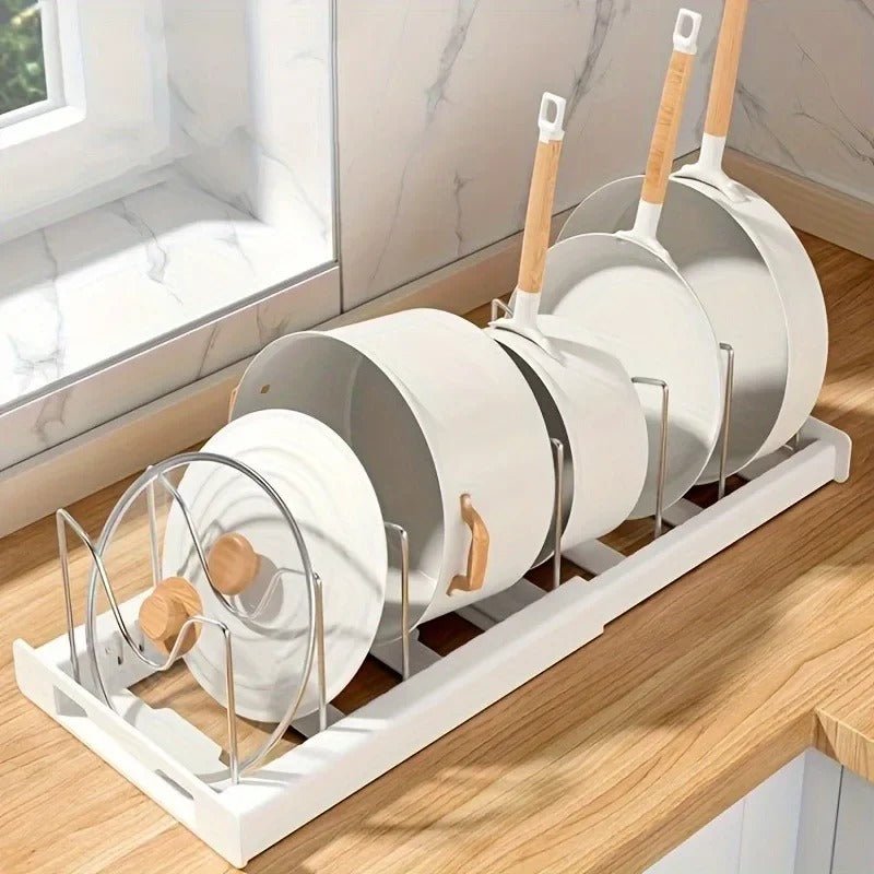 Organisateur de casseroles extensible | Double Version - Solution Espace Maison