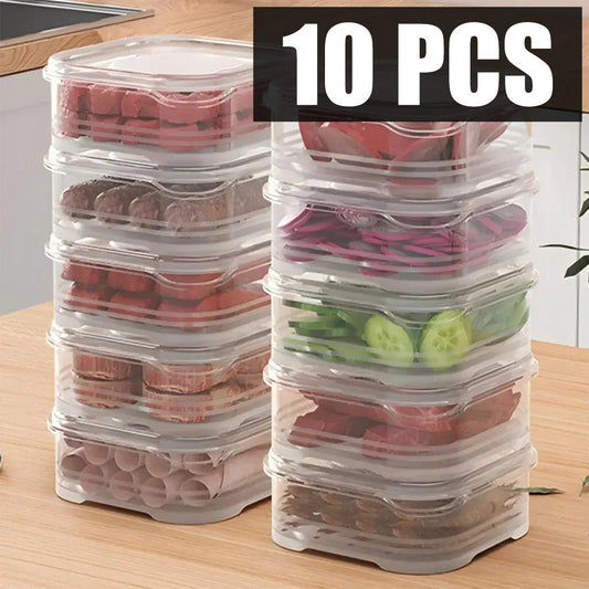 Boîte de rangement multifonction pour frigo 10 pièces | FrigoClarity - Solution Espace Maison