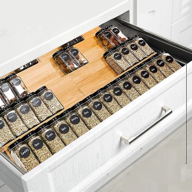 Étagère à épices en bambou | Bambou Spice - Solution Espace Maison