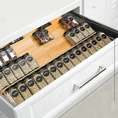 Étagère à épices en bambou | Bambou Spice - Solution Espace Maison