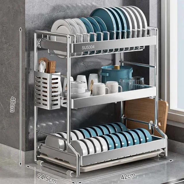 Égouttoir à vaisselle de comptoir | Compte - Goutte - Solution Espace Maison