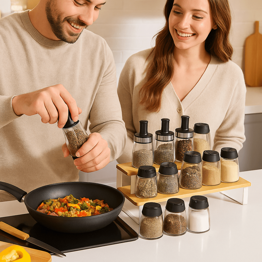 Étagère à épices pour comptoir |Spice Bambou - Solution Espace Maison