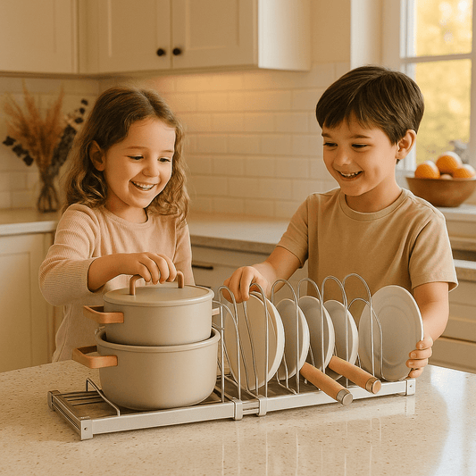 Organisateur de casseroles extensible | Double Version - Solution Espace Maison