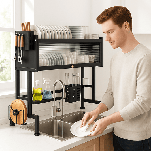 Étagère de vidange de cuisine à 3 niveaux | Haut Niveau - Solution Espace Maison